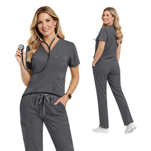 NIAAHINN Tenues d'infirmière unisexes pour hôpital, uniformes d'infirmière, fabricants et fournisseurs, uniforme d'hôpital à col en V, ensemble de blouses médicales pour infirmières - Product Image 2