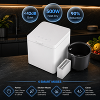 Composteur Électrique de Déchets Alimentaires 2,5 L pour Cuisine Domestique – Transforme les Restes en Poudre Inodore et Sèche, Déshydratation Automatique, Acier Inoxydable