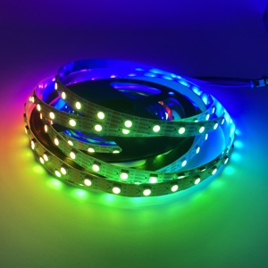 โรงงานขายส่งไฟ LED แบบเส้น WS2815 12V 30/60/144 LEDs แผงวงจรพิมพ์สีดำ/ขาว รับผลิตตามแบบ OEM ODM ไฟเส้นพิกเซลอัจฉริยะ RGBIC แบบกำหนดแอดเดรสได้ - Product Image 1