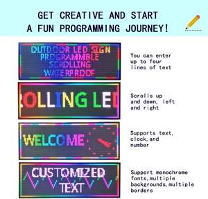 Tam renkli yüksek parlaklık WIFI kontrolü, metin Led işareti açık dijital ekran mesaj panosu Led programlanabilir kaydırma - Product Image 5