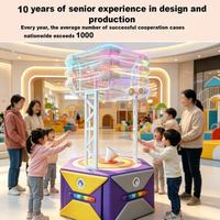 Moetry Kids Wind Tunnel, aire de jeux intérieure, lanceur de balles, souffleur d'air, jeu interactif pour parc d'attractions, musée pour enfants