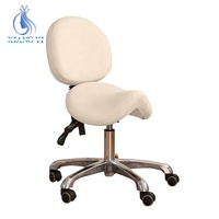 Chaise de selle de tabouret réglable en hauteur hydraulique chaise de laboratoire de technicien de tabouret de coiffure