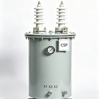 Transformateur de distribution monophasé 20 kVA monté sur poteau, transformateur de puissance immergé dans l'huile, bobinage en cuivre pour utilisation extérieure