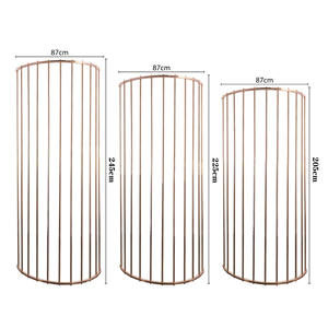 Arche florale dorée de mariage, moderne et stable, en forme de vague, pour décoration de scène de célébration - Product Image 5