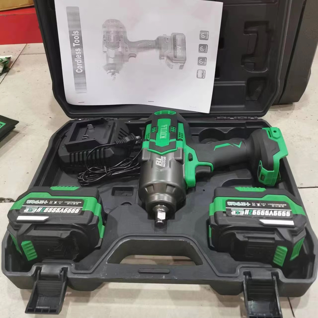 1-Inch Portable Cordless Lithium Battery Impact Wrench Heavy-Duty Electric Power Wrenches DIY Industrial Brushless