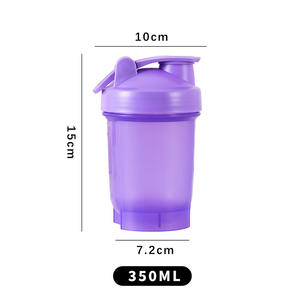 Botella Mezcladora de Proteínas Portátil de 350 ml, Libre de BPA, y Vaso Mezclador de Smoothies <span class=keywords><strong>para</strong></span> el Gimnasio y <span class=keywords><strong>para</strong></span> Llevar - Product Image 3