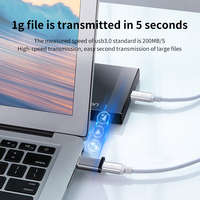 Casing cangkang logam campuran aluminium berkualitas casing USB jantan ke adaptor OTG Tipe C wanita