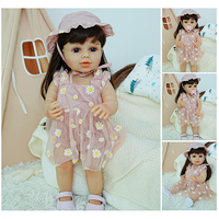 Vente en gros de poupées reborn en silicone souple de 22 pouces, réalistes, miniatures, mignonnes, corps entier, pour enfants, collection de vinyle