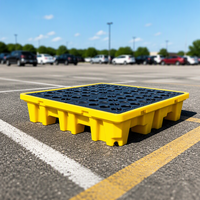 Nouvelle Arrivée Palette de Contention des Déversements de Fûts Euro 4 en Matière HDPE pour Huiles et Produits Chimiques Industriels