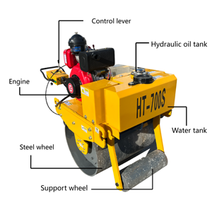 รถบดถนนแบบดรัมเดี่ยว เครื่องยนต์ดีเซลฉางไช่ อุปกรณ์ก่อสร้างประสิทธิภาพสูง - Product Image 2
