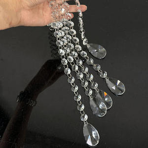 Guirnalda de Cristal Larga al por Mayor, Cadena de <span class=keywords><strong>Gotas</strong></span> de Cristal Colgantes para Decoración - Product Image 5