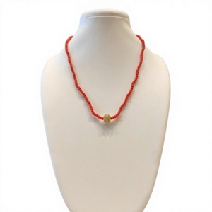 Collier et boucles d'oreilles en laiton plaqué or de qualité supérieure, style corail, pour femmes, collection mariage. - Product Image 2