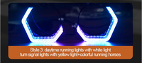 Bombillas LED para Automóvil con Ojo de Ángel de 3.0 Pulgadas, Luz Diurna Tricolor WRGB, Luz Diurna I8 V30, Faro Delantero de 12V