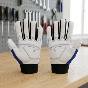 Gants de travail de sécurité Barco en cuir PU, antidérapants, avec bouts des doigts texturés, poignet élastique, respirants, détection des aiguilles, quatre gants - Product Image 6