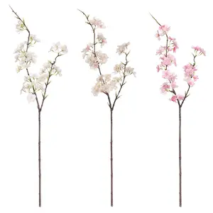 Bán buôn Nhà cung cấp đám cưới 'đầy màu sắc nhân tạo <span class=keywords><strong>Sakura</strong></span> lụa hoa anh đào hoa cho ngày Valentine trang trí anh đào trắng - Product Image 1