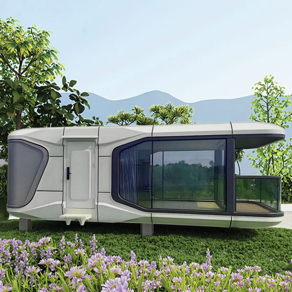 40ft Micro-Stay Steel Space Capsule Wooden Mobile Office/Villa for Scenic Tour Hotel Use for Bedroom Bathroom Container Houses - Image 3