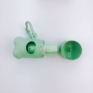 Çevre dostu buğday samanı biyobozunur kemik şekli Pet köpekler için dışkı torbası dağıtıcısı Pet atık torbası tutucu - Product Image 3