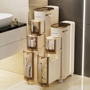 WANUO Flexible Bathroom <strong>Narrow</strong> Slit <strong>Storage</strong> <strong>Drawers</strong> Waterproof 2/3/4-Tier Plastic <strong>Storage</strong> <strong>Drawers</strong> for <strong>Narrow</strong> Spaces - Product Image 3
