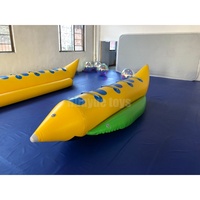 Bateau banane gonflable à tube unique 1,5x1,1m avec poignées et anneaux en D, personnalisé en usine pour le remorquage en mer