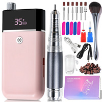 Ponceuse à ongles électrique portable haute puissance, moteur sans balais, professionnelle, faible bruit, haute vitesse 35000 tr/min, USB