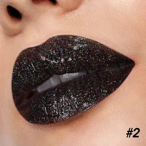 2024 nova marca de cores lipgloss holográfico diamante glitter alto brilho suculento suave atacado copo antiaderente cosméticos