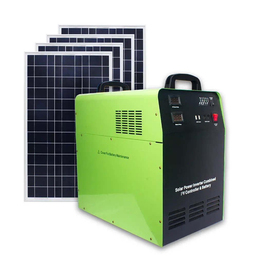 Gemakkelijk Gebruik Lichtgewicht 300W Draagbare Zonne-energie Output Dc 12V + 5V Usb Ac 110V 220V Solar Home Systeem