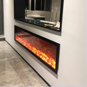 Cheminée électronique à LED avec flamme simulée, effet 3D, lumière d'ambiance électrique pour meuble TV, décoration intérieure et intérieure. - Product Image 1