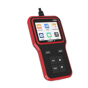 Lector de Códigos OBD2 V302 con Pantalla LCD, Herramienta de Diagnóstico para Auto, Lee y Borra Códigos ABS, 12V, Rojo - Product Image 3