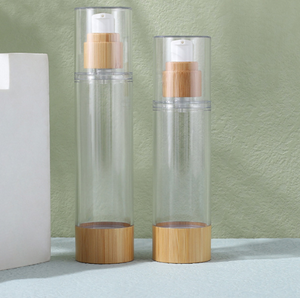Bouteille sous vide en bambou et coquille <span class=keywords><strong>de</strong></span> bois, bouteille vide d'échantillon, parfum, reconstitution d'<span class=keywords><strong>eau</strong></span>, visage partiellement en bouteille - Product Image 2