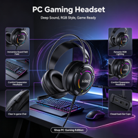 Casque de jeu filaire circum-auriculaire audiophile OEM ODM avec contrôle tactile et son surround Hi-Fi