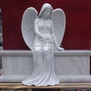 Hot <strong>Sale</strong> <strong>Granite</strong> Style Double Heart Shaped Angel Headstone and Stone Gravestone - Product Image 4