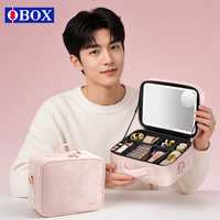 Sac de maquillage trolley en PU résistant à l'eau OEM ODM, pochette de rangement de voyage à fermeture éclair pour maquilleuse ou pour usage quotidien personnel