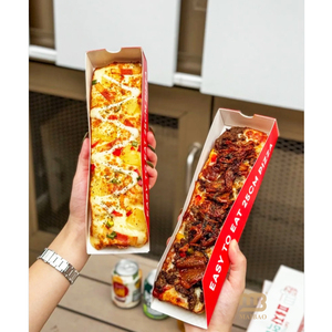 Scatola monouso sandwich corndog cibo scatola di <span class=keywords><strong>pizza</strong></span> coreana 25 cm lungo tirare scatole per <span class=keywords><strong>pizza</strong></span> stampate personalizzate scatola di cibo scorrevole per <span class=keywords><strong>pizza</strong></span> - Product Image 2