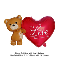 Ballon en aluminium en forme de cœur, couronne et colombe, thème romantique Saint-Valentin, pour mariage, anniversaire, demande en mariage, fête