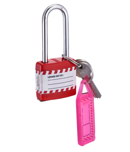 Cadenas de sécurité industriel avec système de verrouillage haute sécurité, étiquette d'identification de clé et finition thermolaquée pour une sécurité maximale - Product Image 1