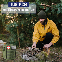 Kit de survie d'urgence populaire pour l'extérieur, 149 en 1, SOS en milieu sauvage, pêche essentielle, équipement de camping, trousse de premiers soins