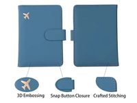 Cartera personalizada para pasaporte RFID Bloqueo de ranuras para tarjetas de pasaporte Titular de cuero PU Cierre magnético Estuche para tarjetas de identificación