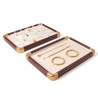 Plateau de présentation en bois Xiangyun pour bijoux, bagues, pendentifs et colliers d'émeraude TPXL3B