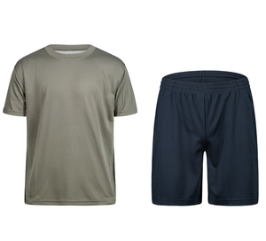 DFT0101 Nouvelle tenue d'entraînement fitness été, short à manches courtes, séchage rapide, respirant, t-shirt de sport, chemises courtes - Product Image 1