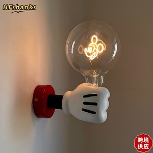 Mickey Mouse Handheld Wall Lamp E27 <b>Led</b> Switch Control For <b>Bedroom</b> Children Room Night <b>Light</b> 17x23cm - Product Image 1