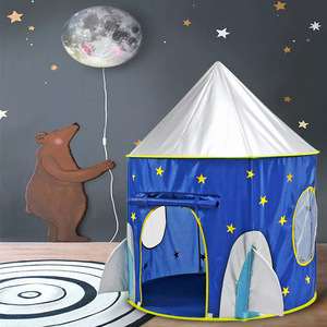 Tente de jeu pour enfants, fusée spatiale, château intérieur/extérieur pour 2 à 4 ans, unisexe, en tissu, jouet doux - Product Image 2