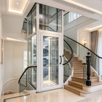 Promotion : Ascenseur hydraulique domestique certifié CE, faible niveau sonore, économe en énergie, conception sécurisée pour villas de luxe et maisons privées
