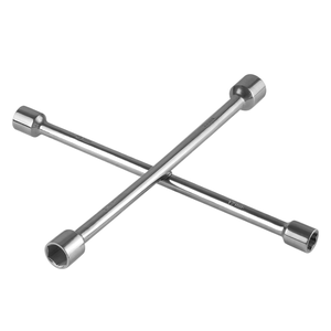 Clé à molette universelle à 4 voies, clé à pneus, clé à jantes, entièrement polie - Product Image 1