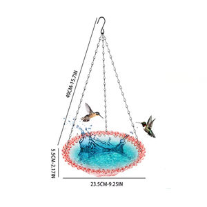 Mangeoire et abreuvoir pour oiseaux détachable d'extérieur - Décoration de jardin suspendue avec crochet pour oiseaux sauvages, plateau à graines imperméable et bassin anti-éclaboussures - Product Image 6