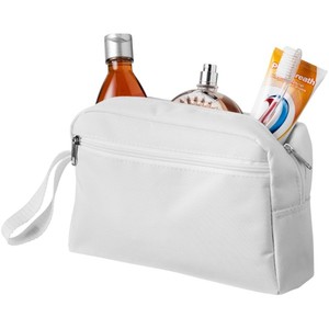 Custodia cosmetica in poliestere di grande capacità di transito per il trucco con chiusura aperta portatile/borsa con caratteristiche portatili - Product Image 1