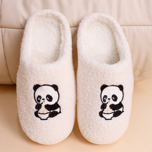 New Product Ideas TPR Sole Home Slippers for Women Plush Upper Material Flat Slippers for Women With Favorable Price - Product Image 5