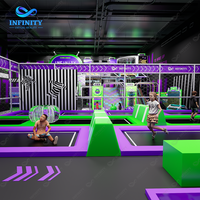 Solution clé en main Infinity NP-800 pour parc de trampolines intérieur et jeux d'arcade avec matériaux ABS/métal/PP