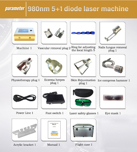 Máquina Láser de Diodo 5 en 1 de 980nm para Eliminación de Arañas Vasculares, Hongos en las Uñas, Fisioterapia y Rejuvenecimiento de la Piel - Equipo de Belleza - Product Image 5