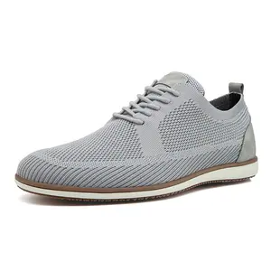 Men's Mesh Wingtip Oxford Breathable Walking Shoes Casual Lightweight Lace up Sneaker