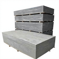 Panneau de revêtement mural, de plafond et de sol en fibrociment ignifuge gris clair moderne, sans amiante, renforcé au silicate de calcium, vente en gros